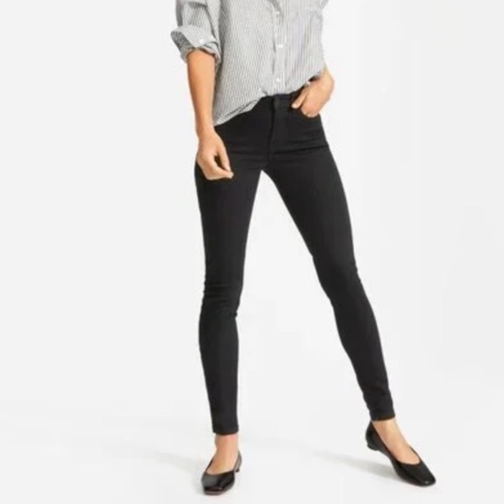 Everlane Mid Rise Skinny Black Ankle Jeans